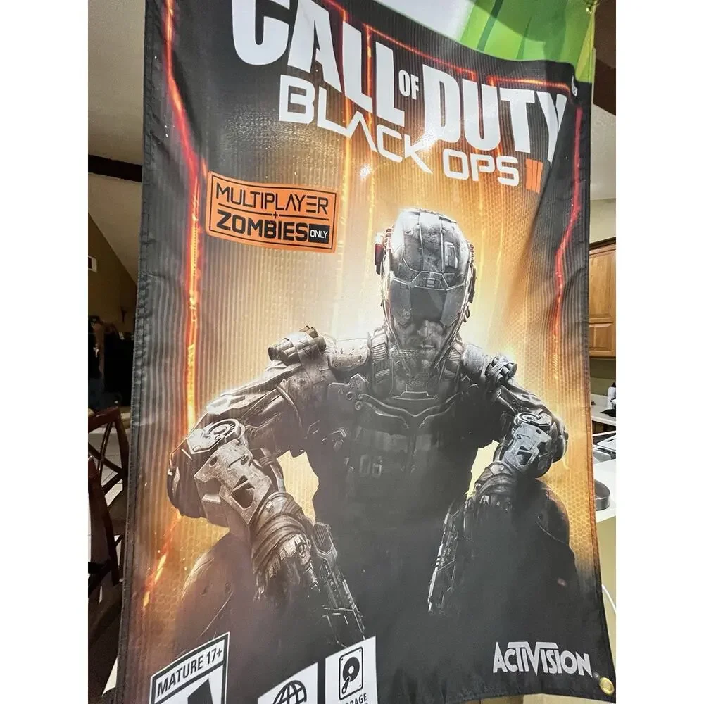 Call Of Duty Black Ops 3 5ft Flag Microsoft XBOX 360 2015 Poster COD III